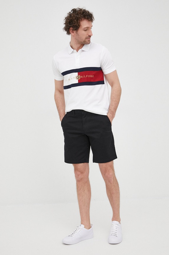 Kratke hlače Tommy Hilfiger Brooklyn 1985 MW0MW23563.PPYY crna SS25