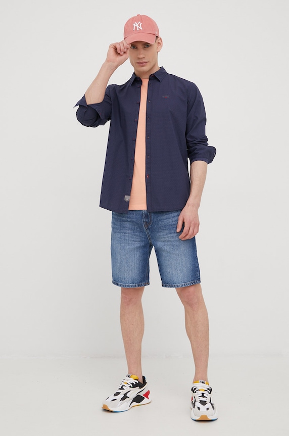 Solid szorty jeansowe 21106916.700029 niebieski SS22