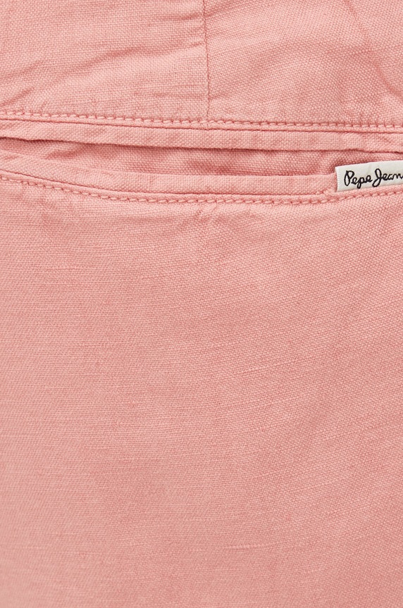 Pepe Jeans szorty z domieszką lnu ARKIN SHORT LINEN PM800913.370 różowy