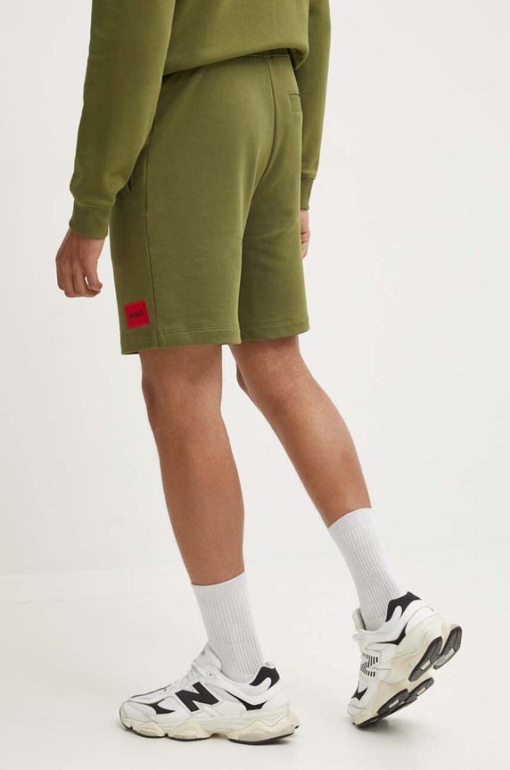 Odzież HUGO szorty dresowe męskie bawełniane Diz222 50466196 zielony