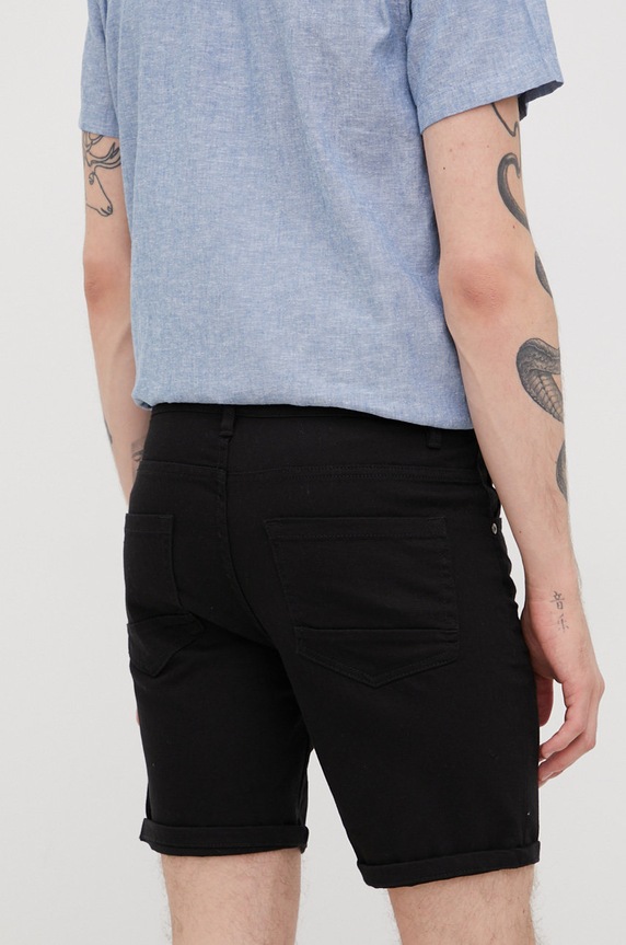 Odzież Brave Soul szorty jeansowe MSRT.SIMONBLK.BLA czarny