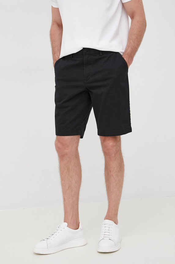 Σορτς Tommy Hilfiger με ελαστάν μαύρο MW0MW23568BDS.PPYY