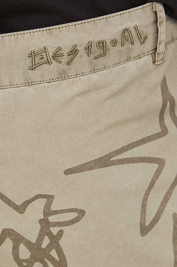 Pamučne kratke hlače Desigual zelena 22SMPW15