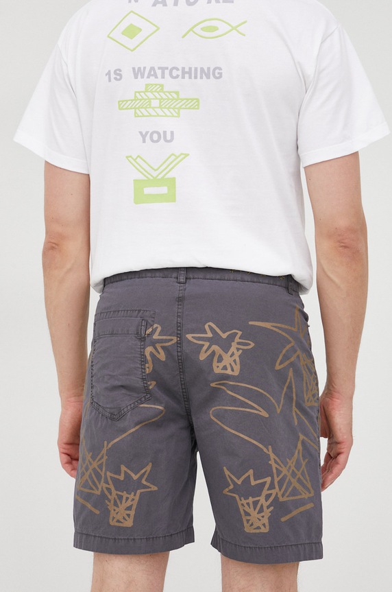 Odzież Desigual szorty bawełniane 22SMPW15 22SMPW15 szary