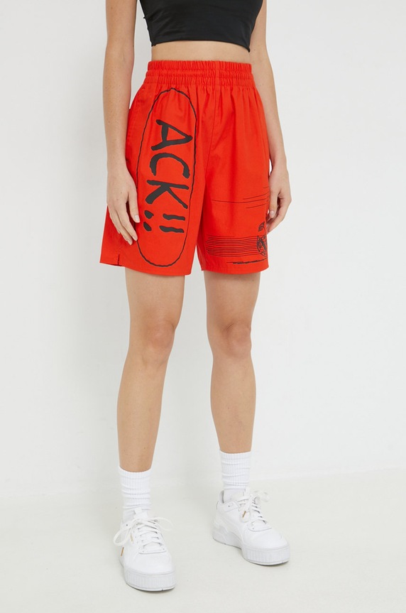 Bavlněné šortky Converse 10024377.A01 červená SS22