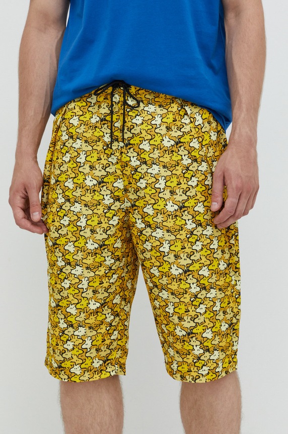 Converse pantaloni scurti panza galben 10024382.A01