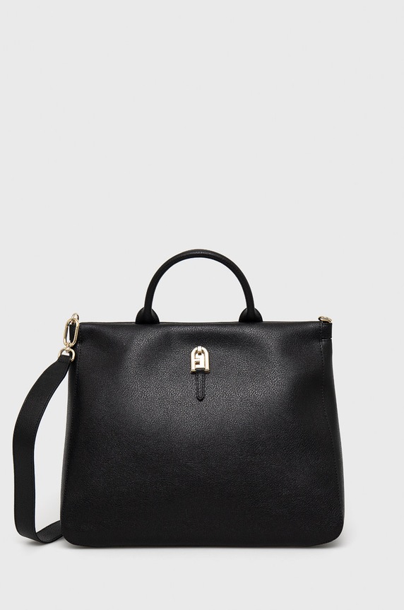 Furla Torebka skórzana Palazzo skóra licowa czarny WB00361.AX0732.O6000