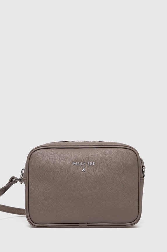 Patrizia Pepe poseta de piele uni gri CB8985.L001