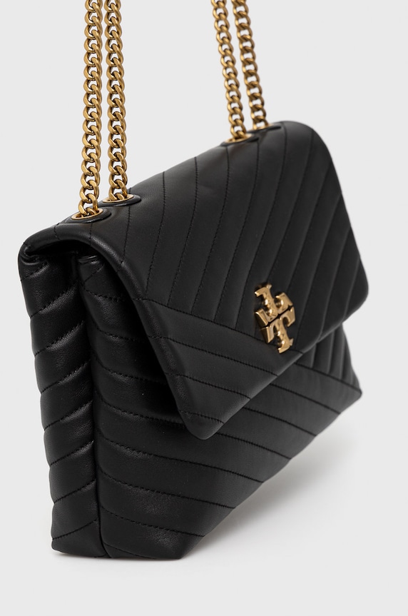 Tory Burch torebka skórzana Kira Chevron 90446.001 czarny SS22