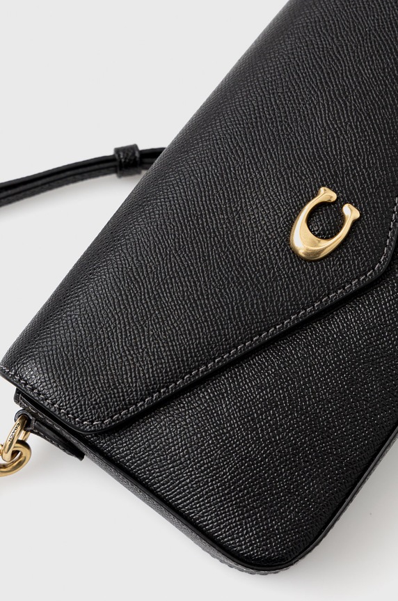 Δερμάτινη τσάντα Coach μαύρο C8439