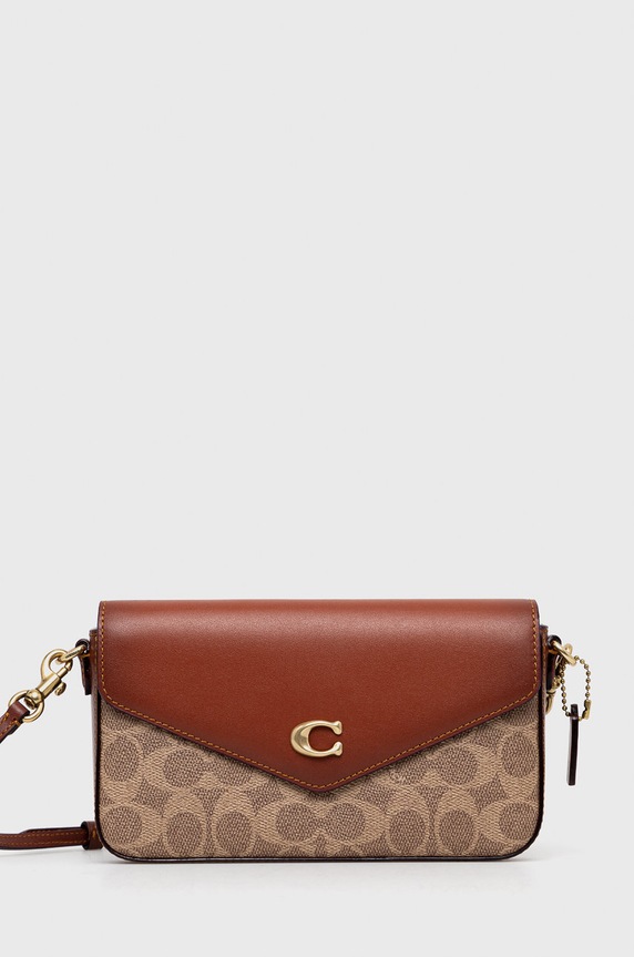 Coach torebka skórzana C8442 Wyn Crossbody skóra licowa brązowy C8442