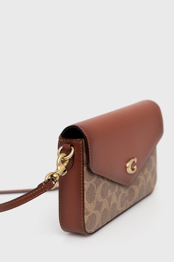 Akcesoria Coach torebka skórzana C8442 Wyn Crossbody C8442 brązowy