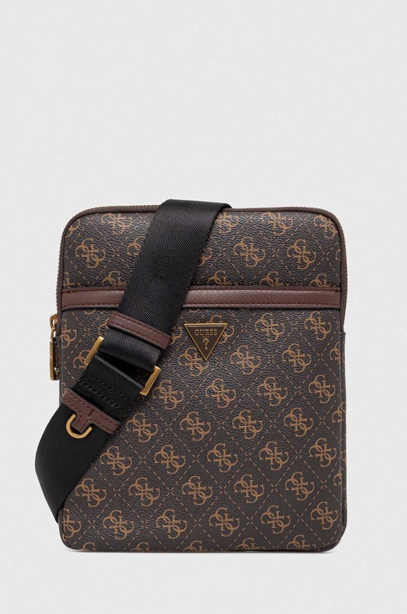 Σακίδιο Guess απομίμηση λείου δέρματος καφέ HMEVZL.P2223