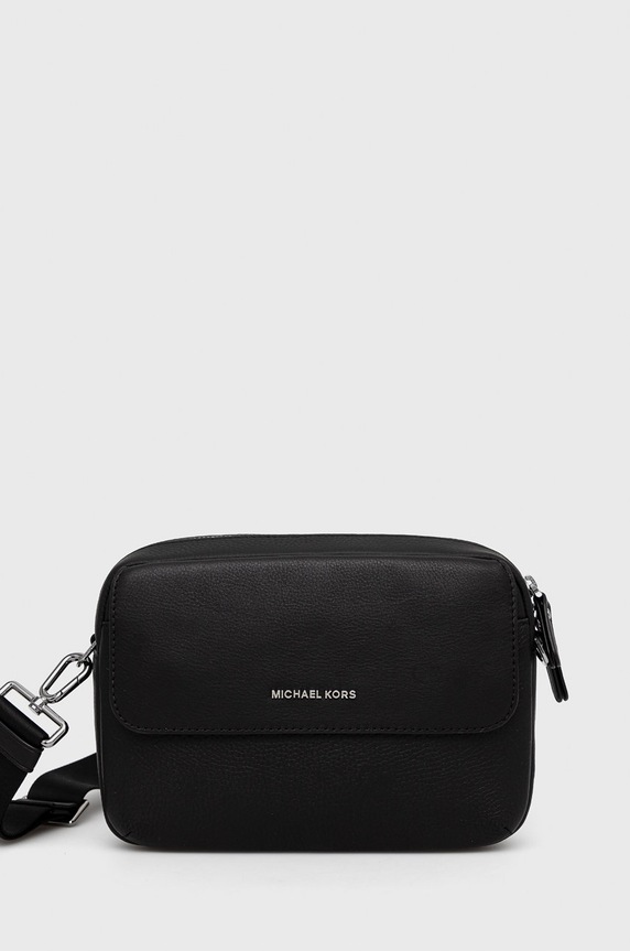 Kožená taška Michael Kors usňová koža čierna 33S0LHDC5L