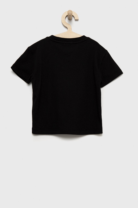 Dětské bavlněné tričko Tommy Hilfiger KS0KS00240.PPYY černá SS22