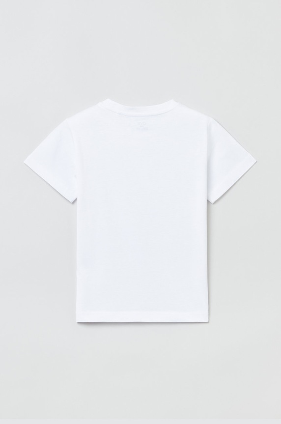 OVS t-shirt bawełniany dziecięcy 1401995.Boy.3.10years.O biały AA00