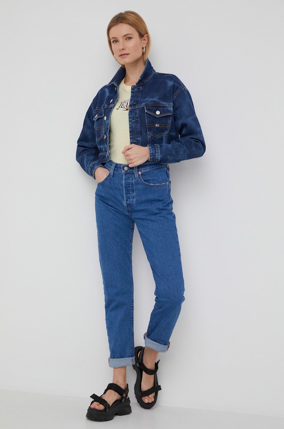 Tričko Tommy Jeans DW0DW12001.PPYY žltá SS22