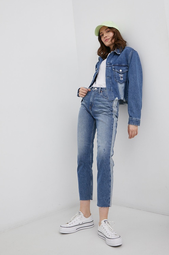 Odzież Tommy Jeans t-shirt bawełniany DW0DW11459.PPYY biały