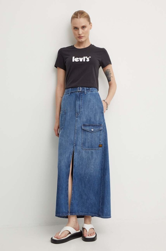 Levi's cotton t-shirt 17369.1756 black SS22