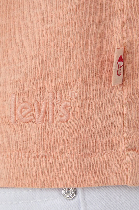 Levi's t-shirt bawełniany pomarańczowy A1712.0010