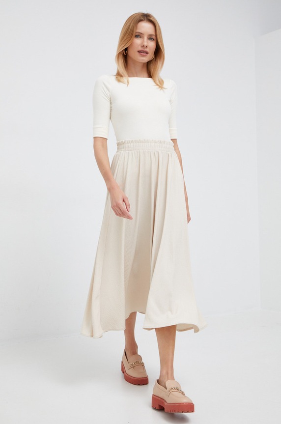 Majica kratkih rukava Lauren Ralph Lauren 200654963036 bež SS22