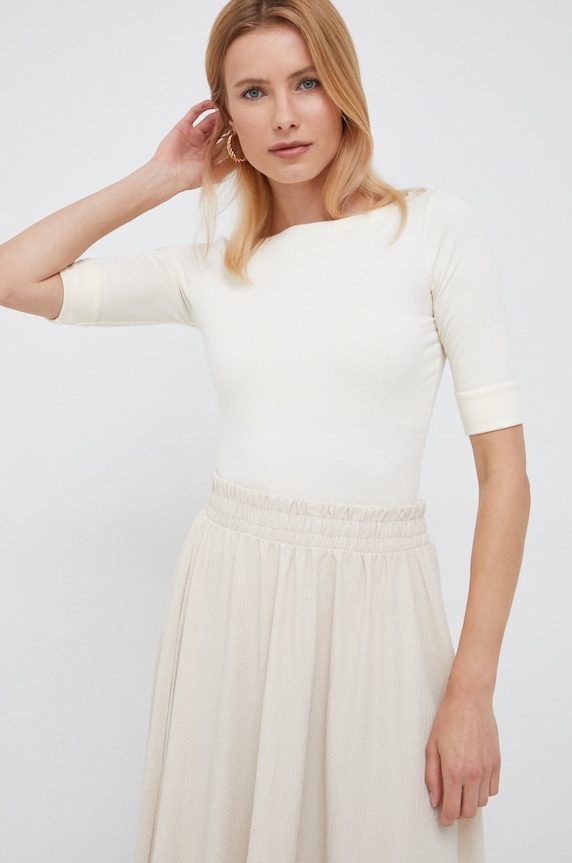 Majica kratkih rukava Lauren Ralph Lauren bež 200654963036