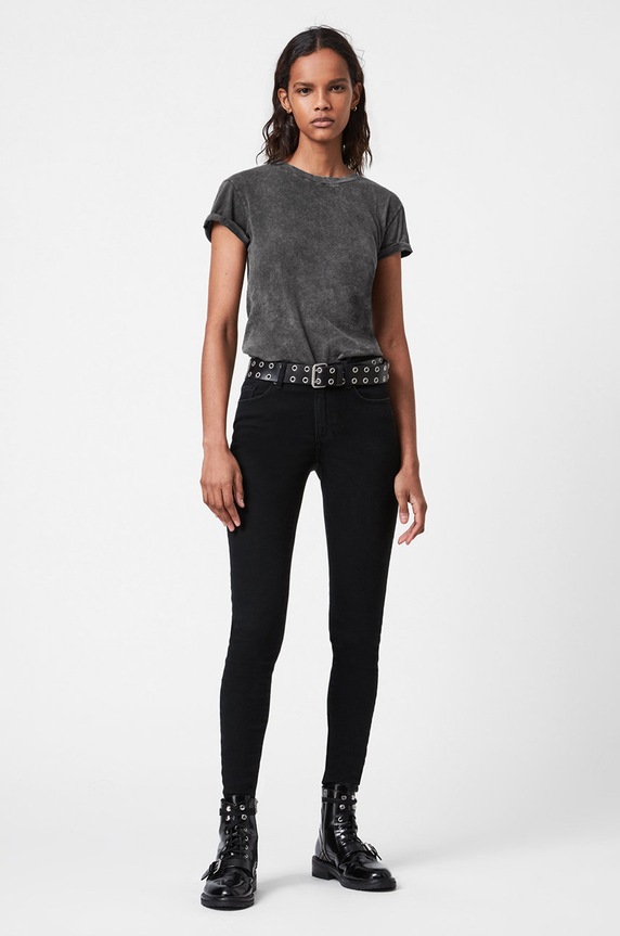 AllSaints T-shirt bawełniany ANNA TEE WM275S szary AA00