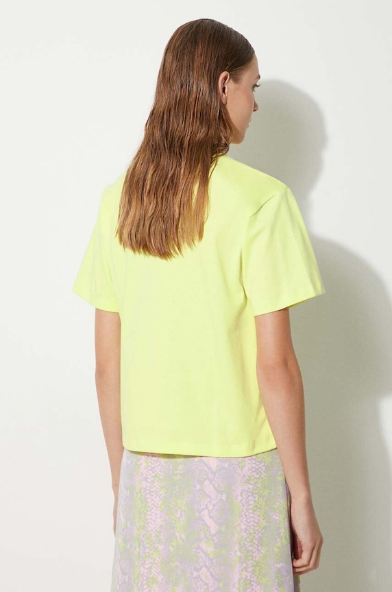 Clothing adidas Originals cotton T-shirt Trefoil Moments HE6891 green