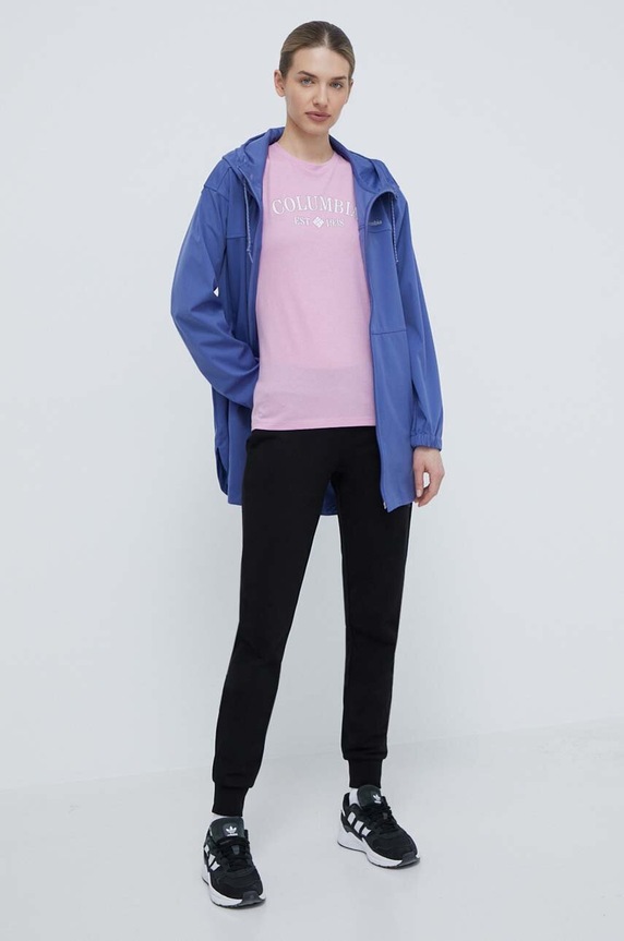 Columbia t-shirt Trek 1992134 rózsaszín SS24