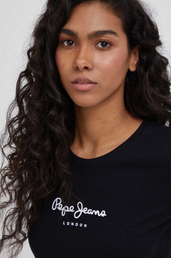 Majica kratkih rukava Pepe Jeans New Virginia Ss N crna PL505202.999