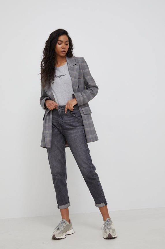 Pepe Jeans - Μπλουζάκι New Virginia PL505202.933 γκρί SS22