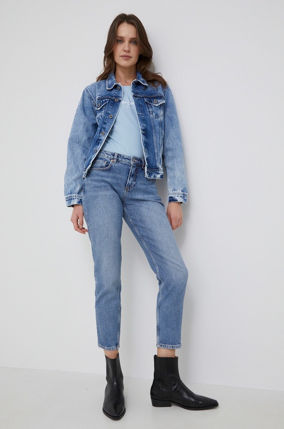 Tričko Pepe Jeans New Virginia Ss N PL505202.516 modrá SS22