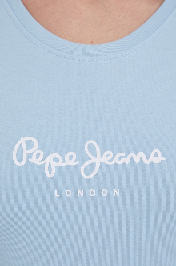 Tričko Pepe Jeans New Virginia Ss N PL505202.516 modrá