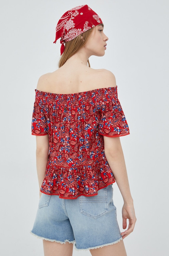 Odzież Superdry bluzka W6011292A.6XA czerwony