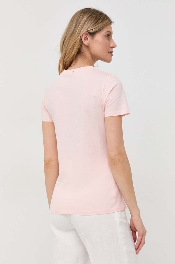 Odzież BOSS t-shirt bawełniany 50468356 różowy