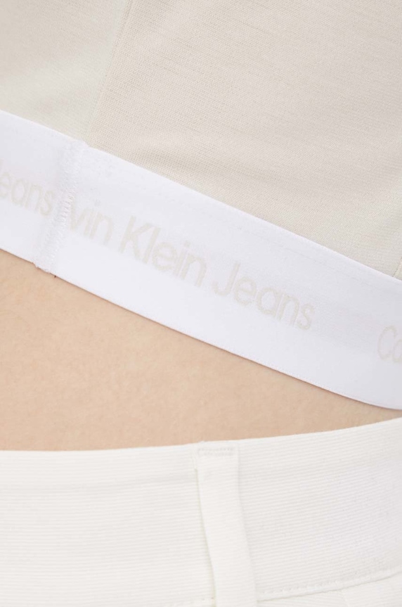 Calvin Klein Jeans top J20J218278.PPYY beżowy J20J218278.PPYY