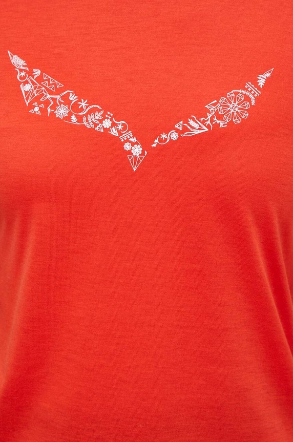 Salewa sportos póló Solidlogo 00.0000027019 piros