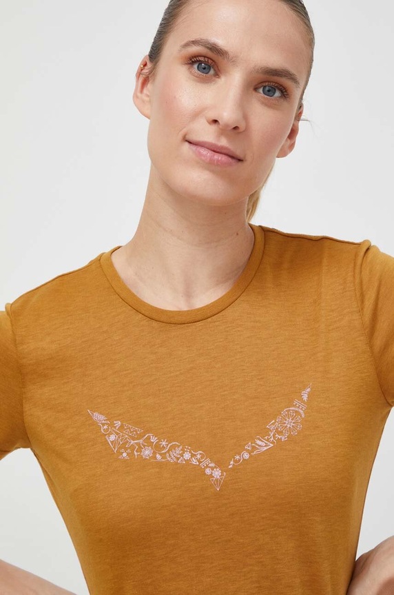 Salewa sportos póló Solidlogo barna 00.0000027019