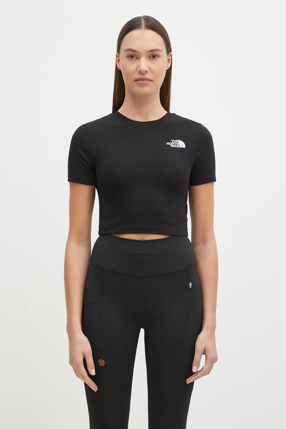 The North Face t-shirt okrągły czarny NF0A55AOJK31