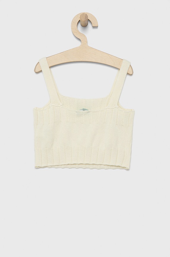 United Colors of Benetton top bawełniany dziecięcy 105FCH001.G biały SS22