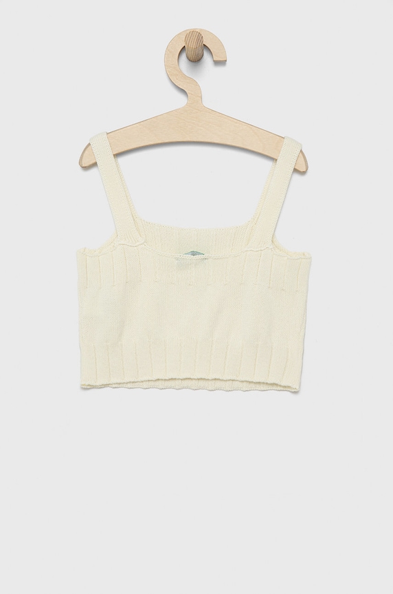 United Colors of Benetton top bawełniany dziecięcy 105FCH001.G biały SS22