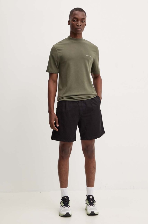 Samsoe Samsoe tricou din bumbac M20300010 verde SS25