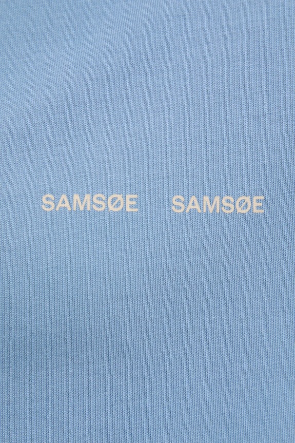 Bavlněné tričko Samsoe Samsoe Norsbro M20300010 modrá
