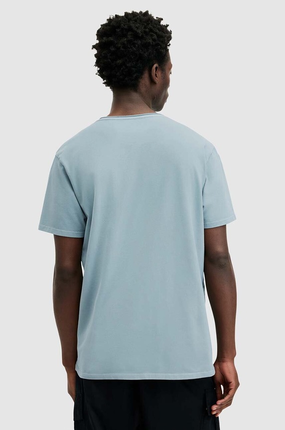 AllSaints longsleeve BODEGA SS CREW niebieski MD015T