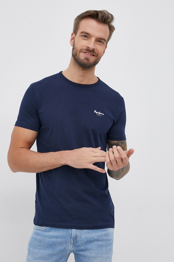 Pepe Jeans T-shirt Original Basic 3 granatowy PM508212.595