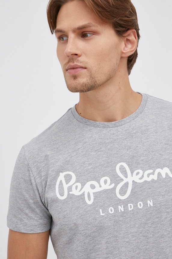 Tričko Pepe Jeans Original Stretch sivá PM508210.933