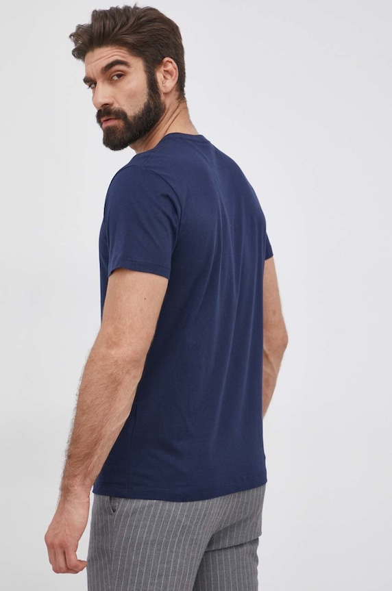 Oblečenie Bavlnené tričko Pepe Jeans Eggo PM508208.595 tmavomodrá
