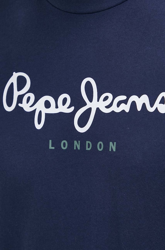 Bavlnené tričko Pepe Jeans Eggo PM508208.595 tmavomodrá