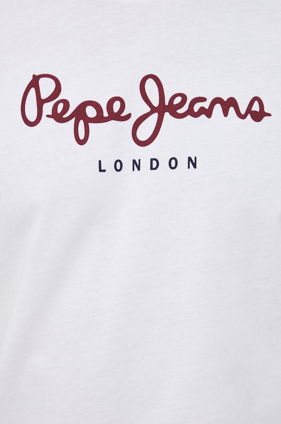 Βαμβακερό μπλουζάκι Pepe Jeans EGGO N EGGO N PM508208.800 λευκό