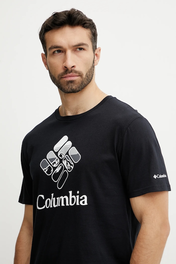 Columbia pamut póló Rapid Ridge fekete 1888813.